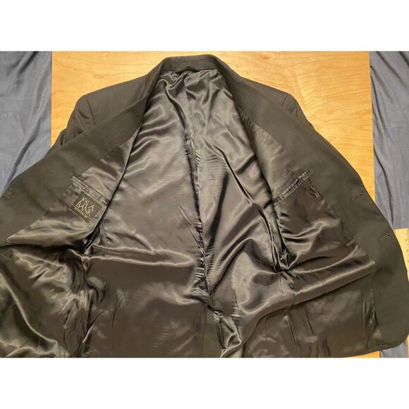 Jos. A. Bank 2 Button Gray Pinstripe Sport Coat Blazer Jacket 42R - Picture 6 of 11